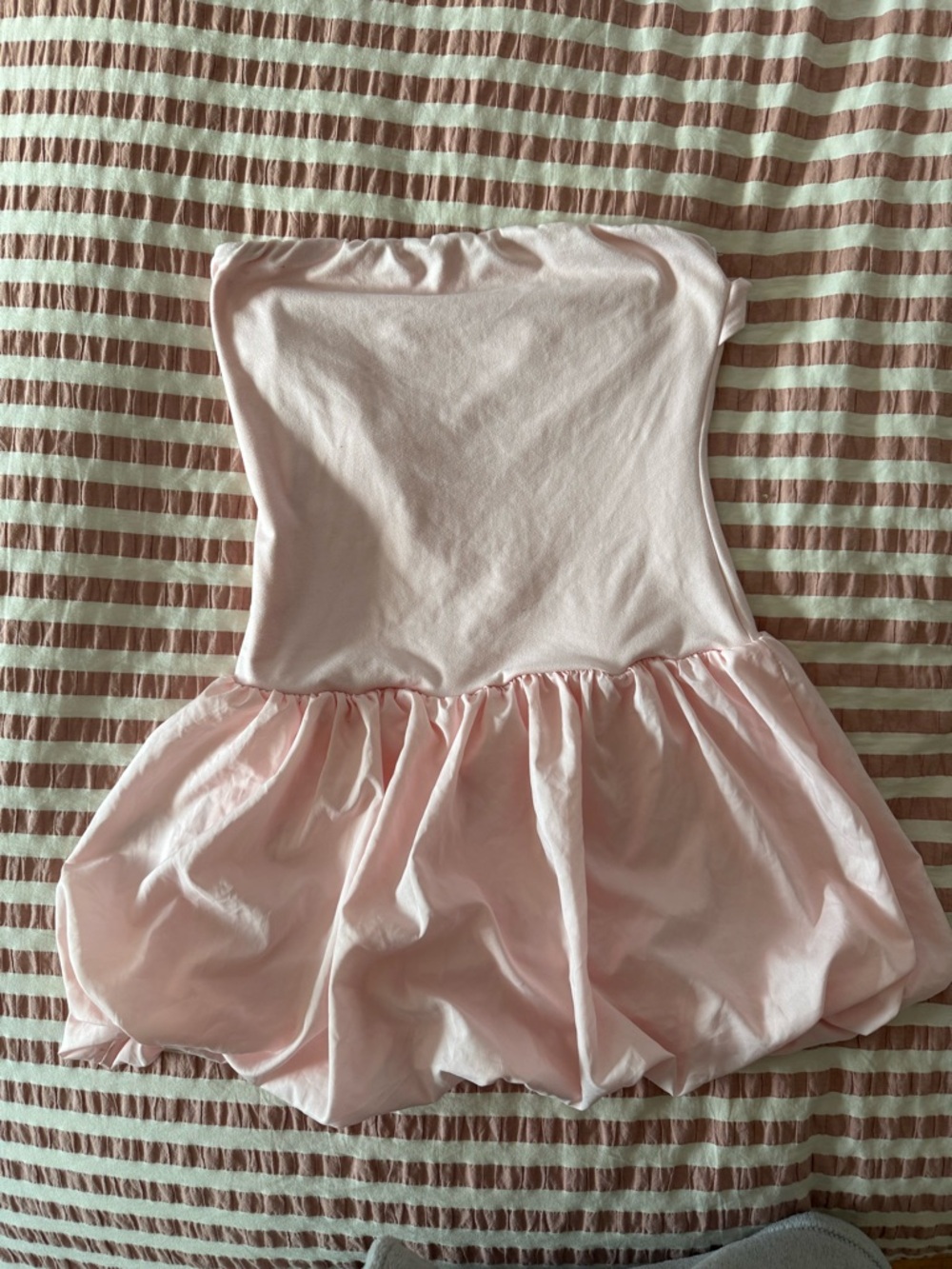 Pink tube top dress